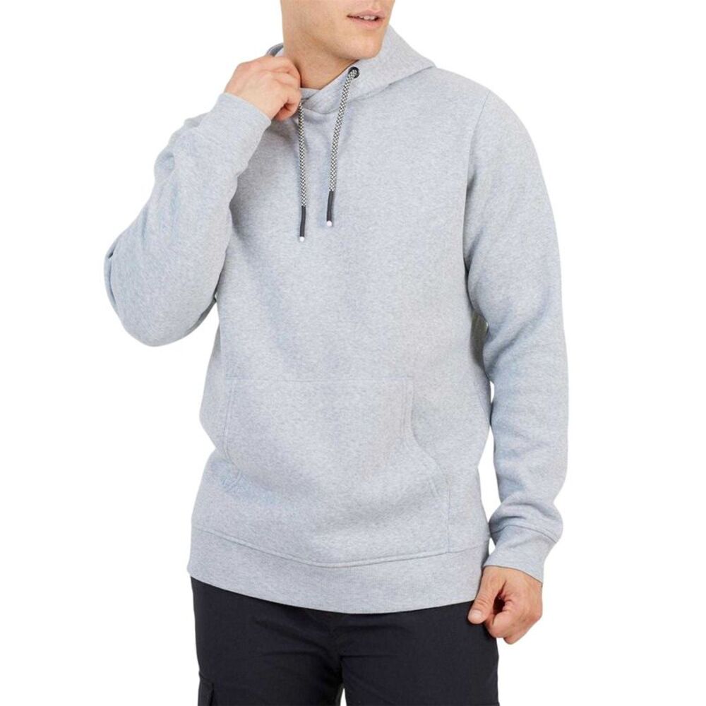 Brave Soul Mens Crossover Regular Hoodie / Light Grey Marl